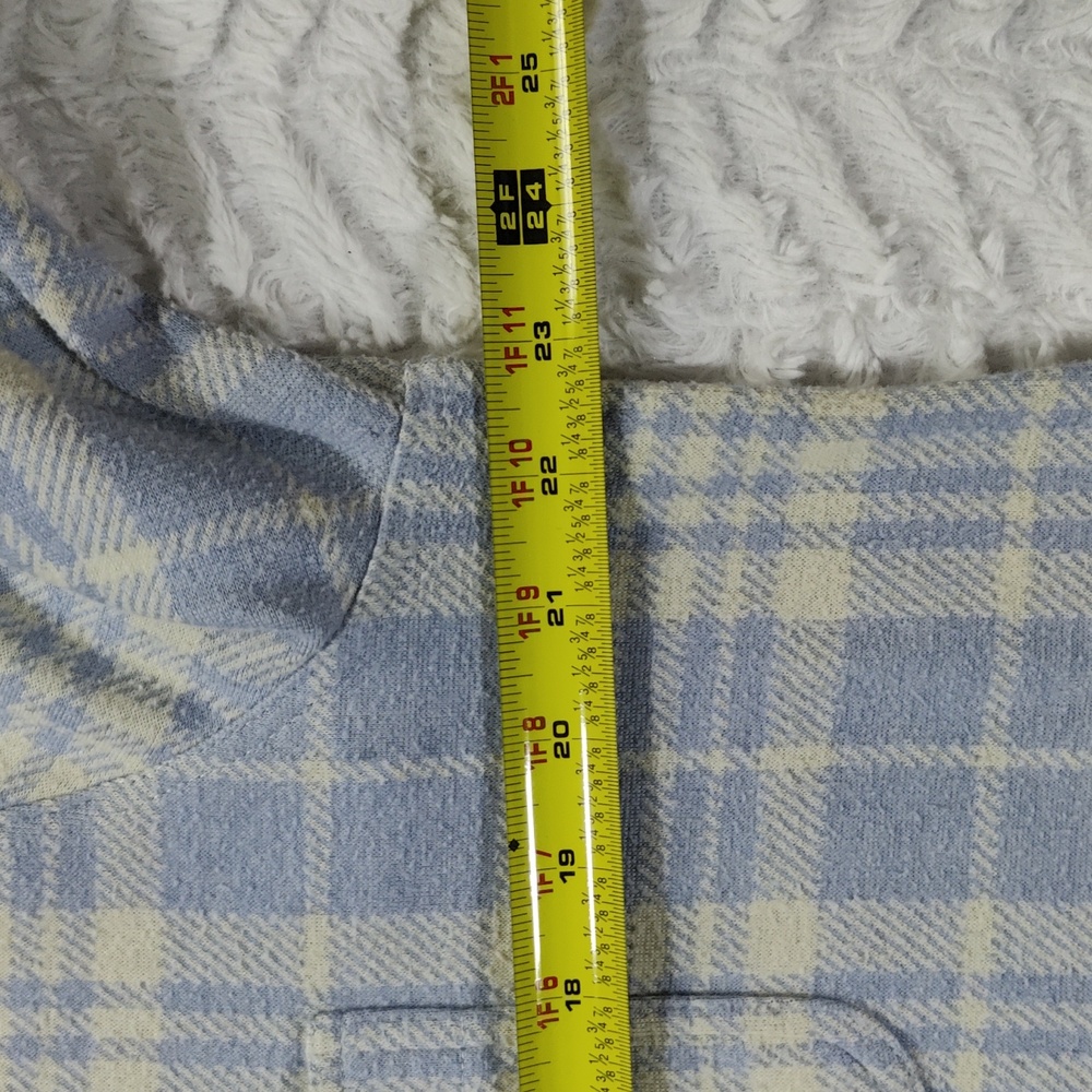 423. Faherty Legend Sweater Shirt | Color: Light Blue/Off-White Plaid - Picture 2 of 9